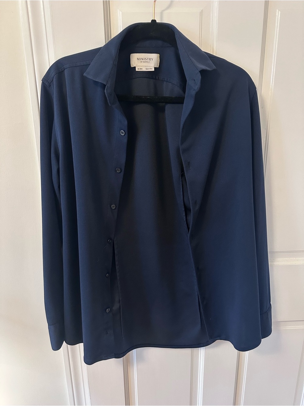 Ministry of Supply Navy Blue Men's Dress Shirt